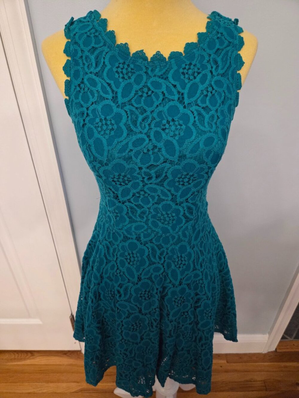 City Studio Turquoise Blue Floral Dress